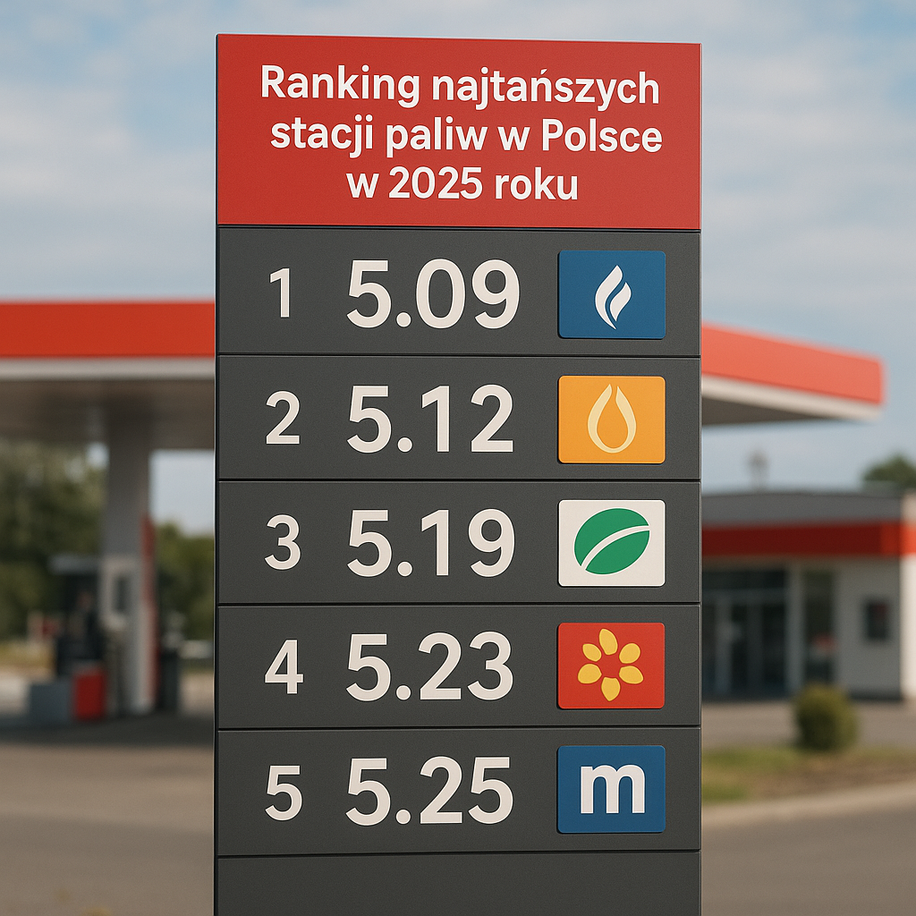 Ranking najtańszych stacji paliw w Polsce w 2025 roku